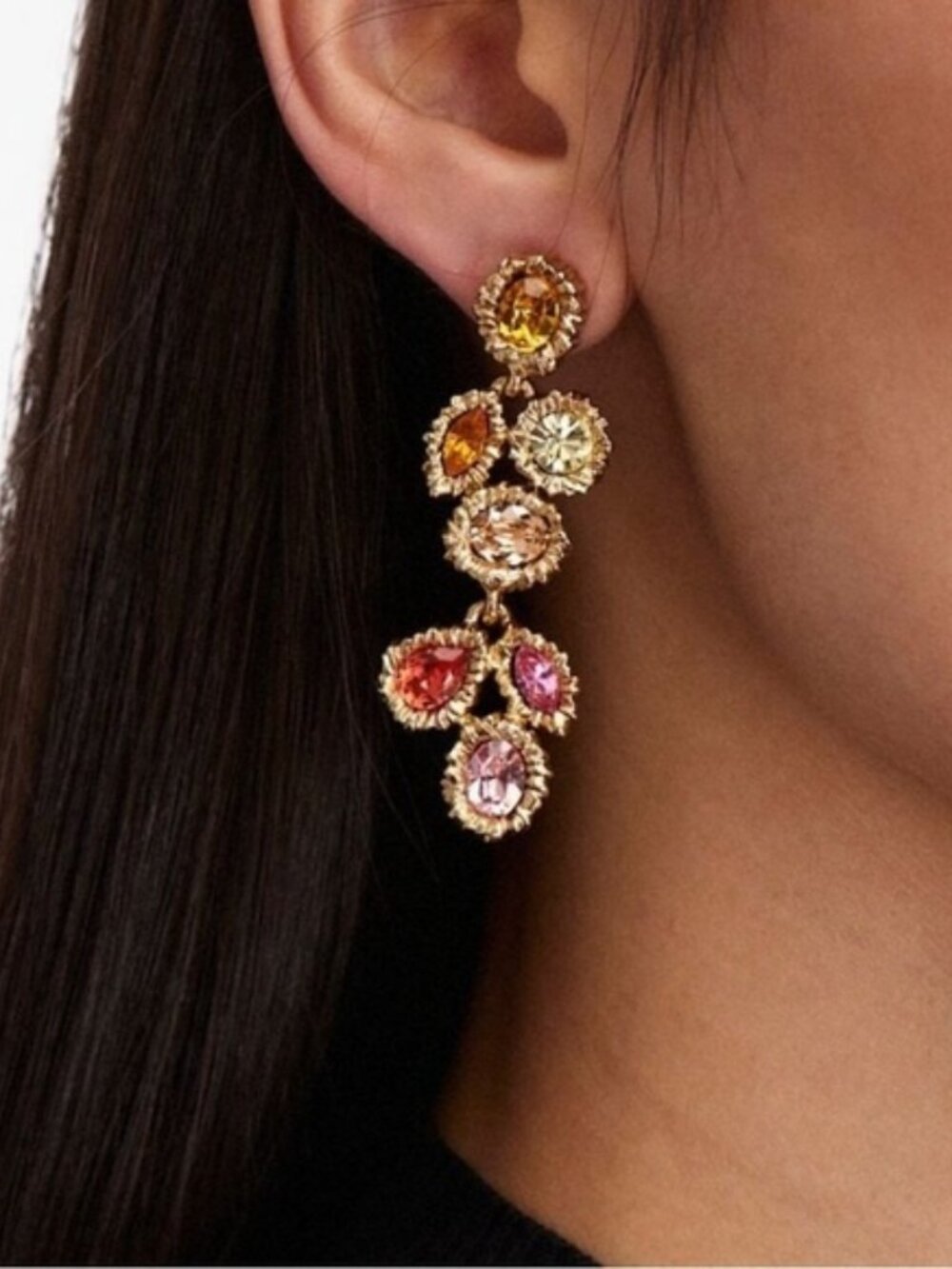 Oscar de la Renta Lintzer drop earrings
